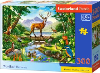 Obrázek z Puzzle jelen s lesní zvířátka 300 dílků 